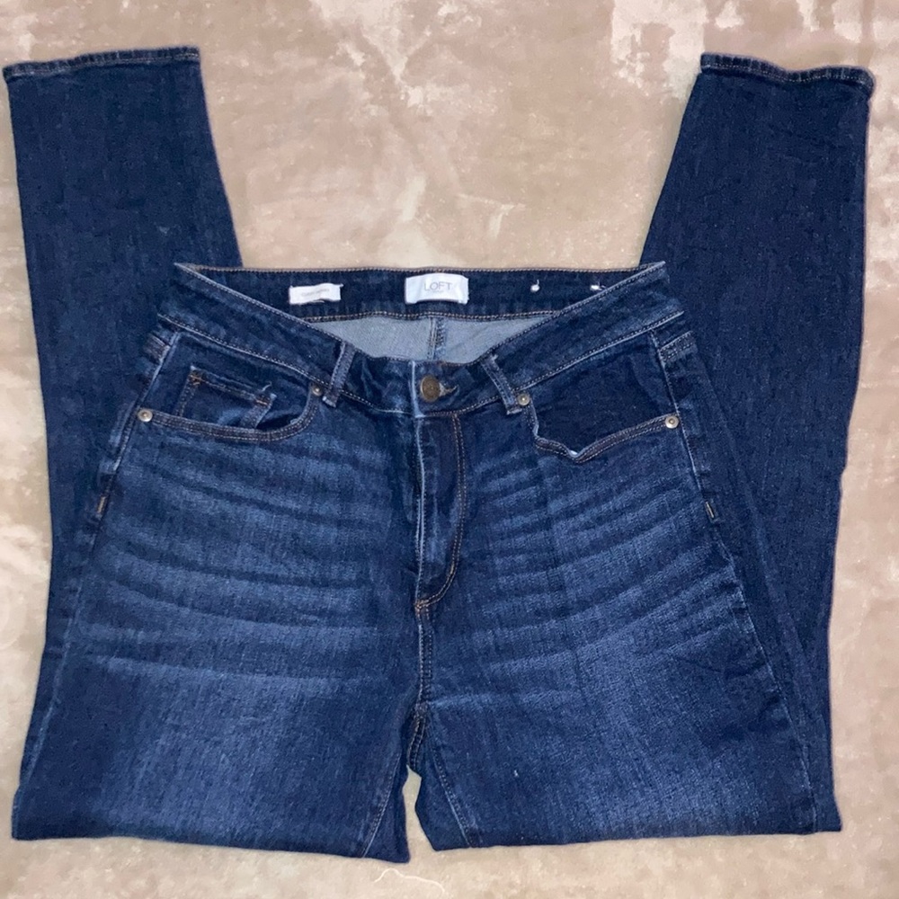 LOFT by Ann Taylor curvy skinny denim stretch jean SZ: 8